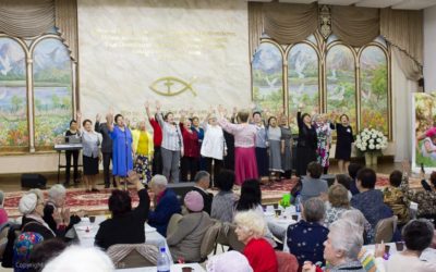 Празднование дня пожилого человека в Церкви Источник Жизни г. Алматы